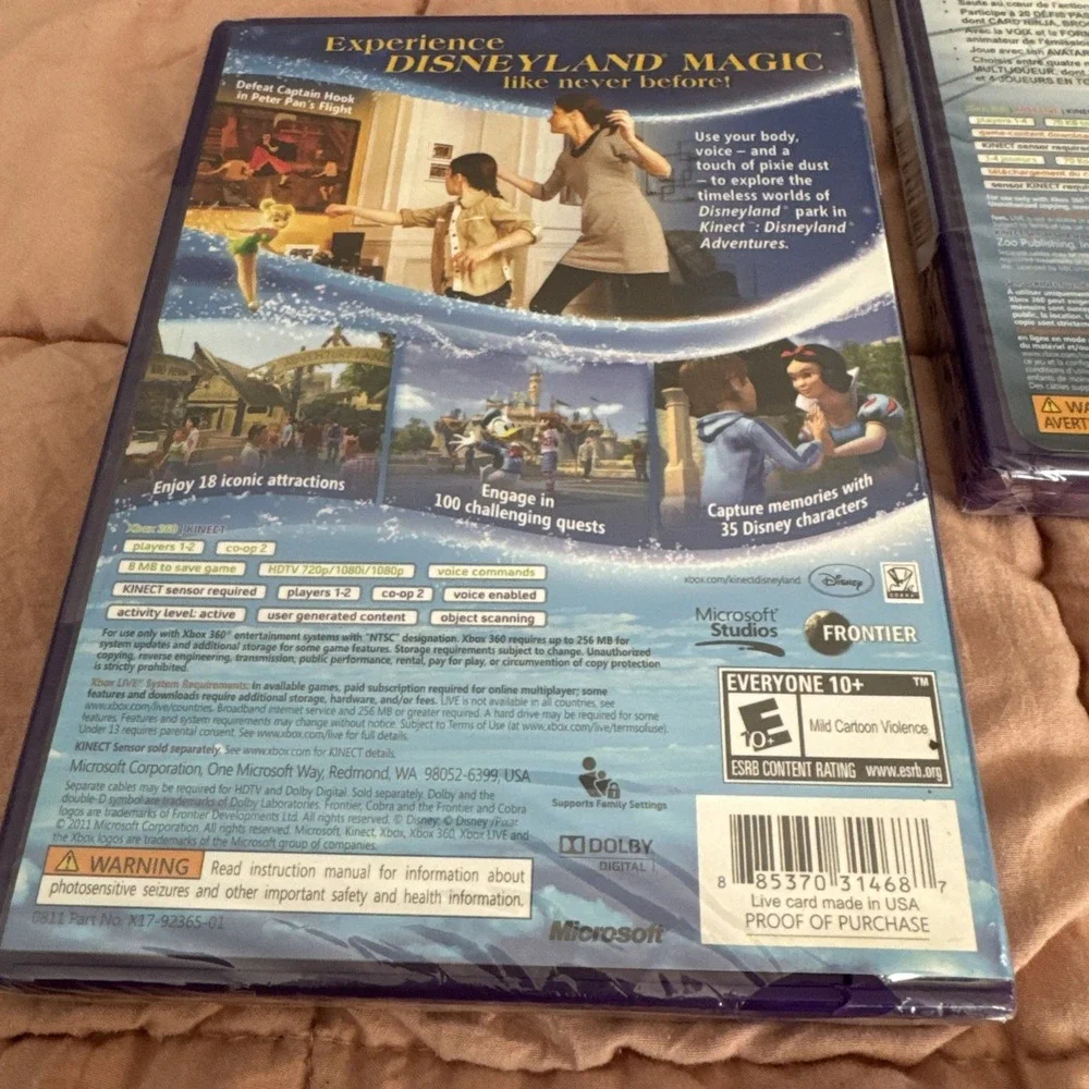 XBOX 360 KINECT Lot Of 2 Disneyland Adventures & Minute To Win It